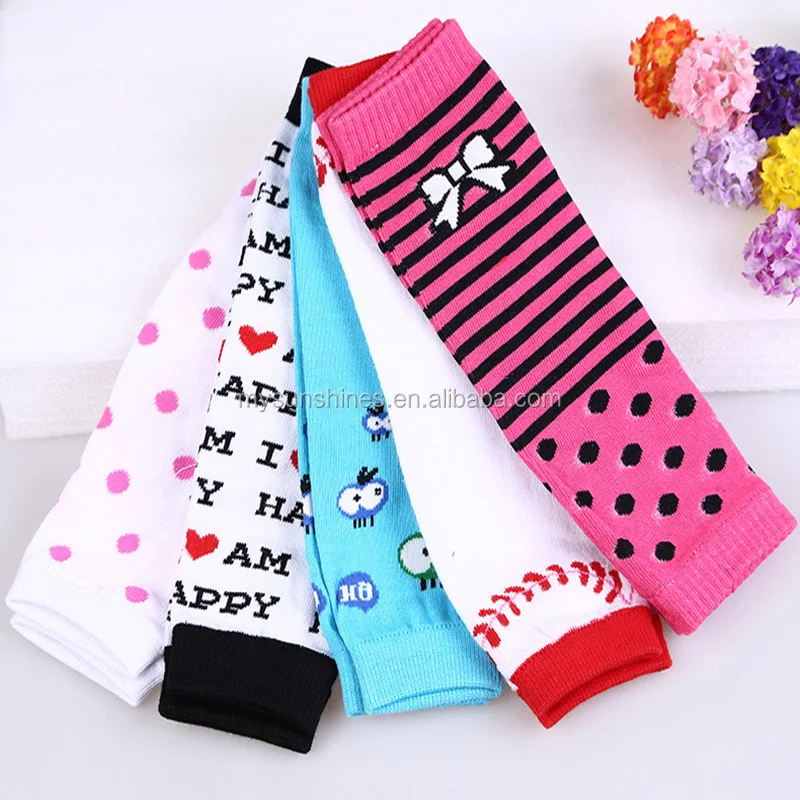 Baby Knee Pad Kids Socks Kneepad Protector Letter Dots Striped newborn girls leggings tights boys kawaii toddlers Leg Warmers