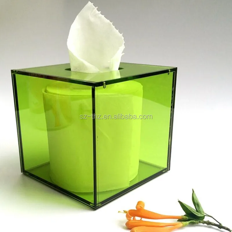 Акриловая коробка для образцов ткани 126x126x120 мм квадратный домашний декор для ванной комнаты спальня Автомобильный держатель для салфеток servilletero Дональд Трамп