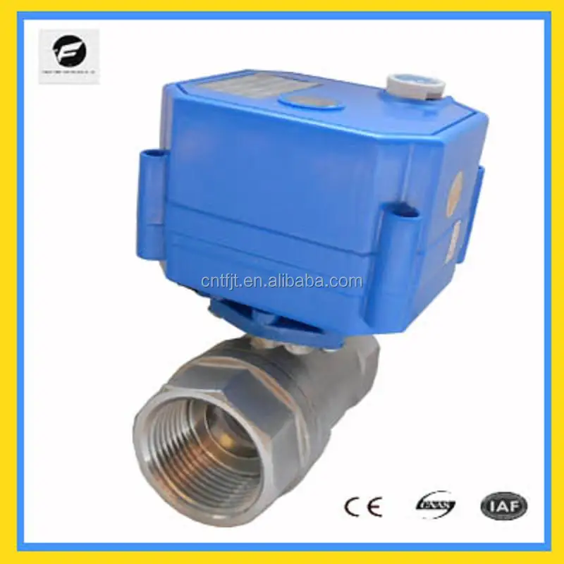 CWX-25S 2-way DC12v electric actuator ball valve with manual stainless steel material 1' DN25 CR04 two wires power off return