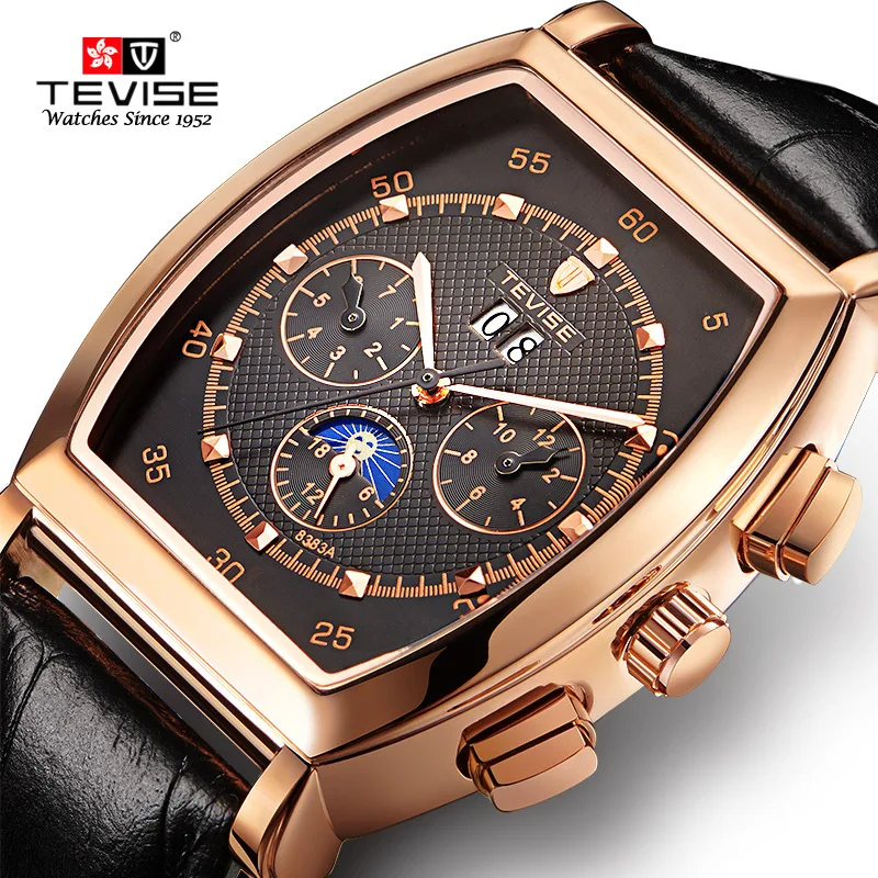 2019 Tevise Brand high quality watches unique mens metal watches Multi-Function Business Waterproof Automatic Watch