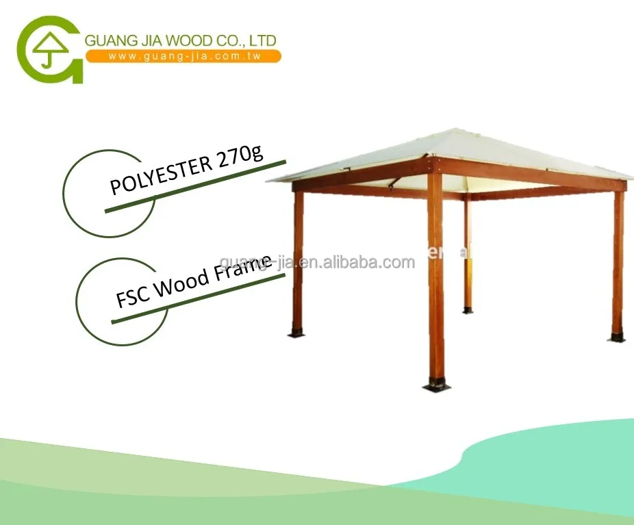 Deluxe Wood Garden Gazebo