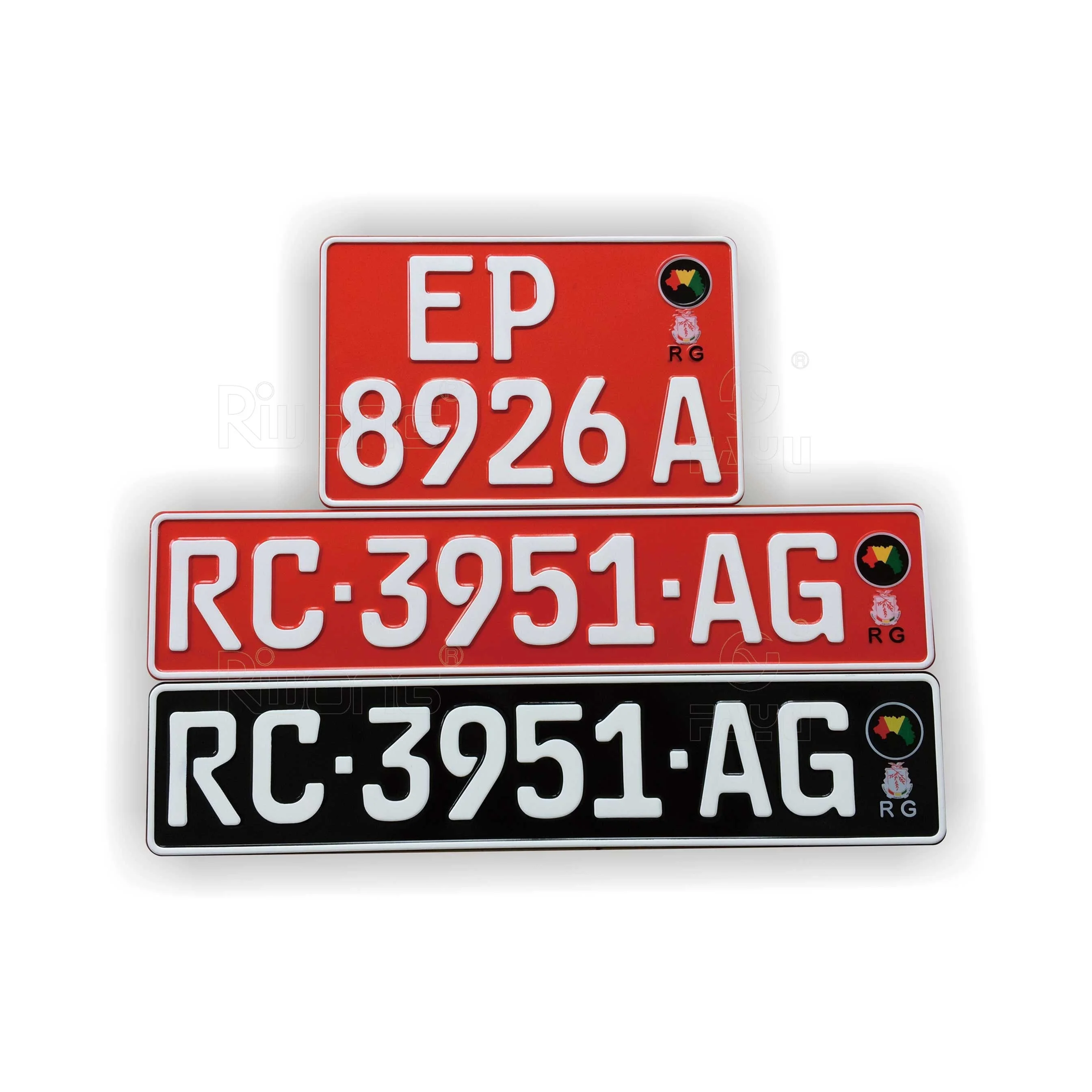 High security reflective car license plate