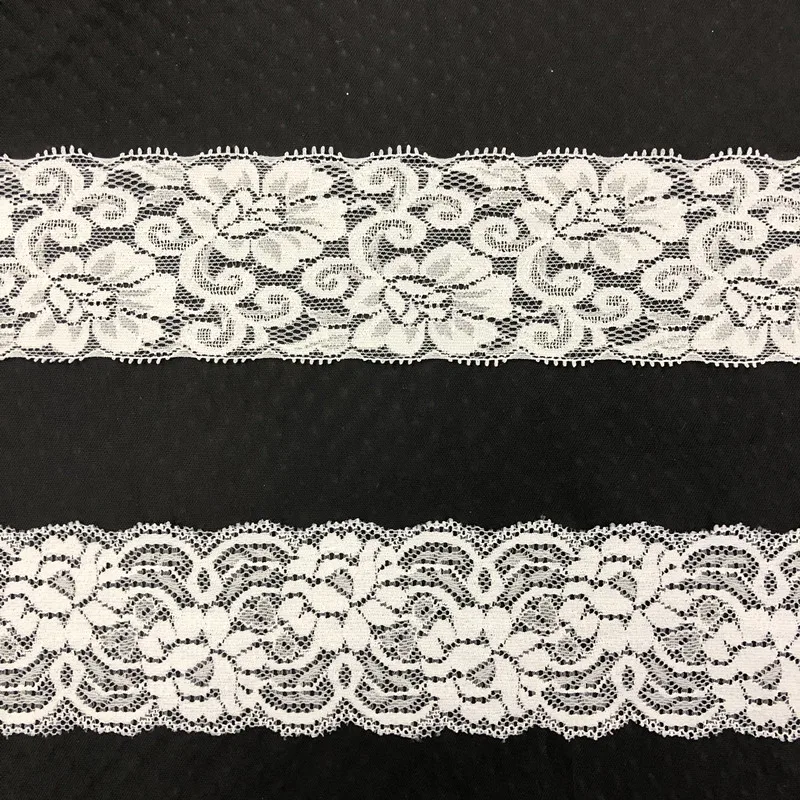 Cheap french lace trim swiss elastic guipure sewing lace for lingerie fabric