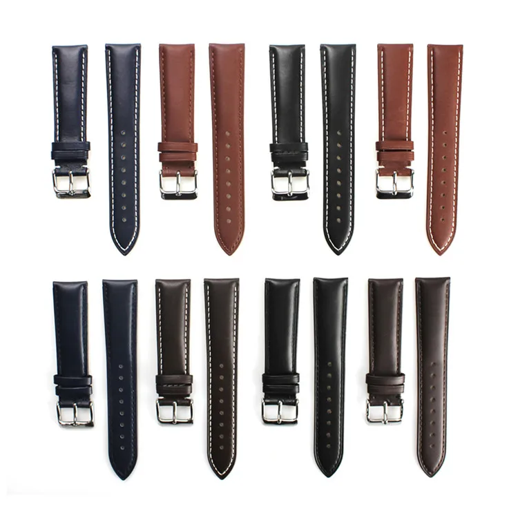 20mm 22mm Vintage Genuine Leather Watch Band Luxury Leather Watch Strap