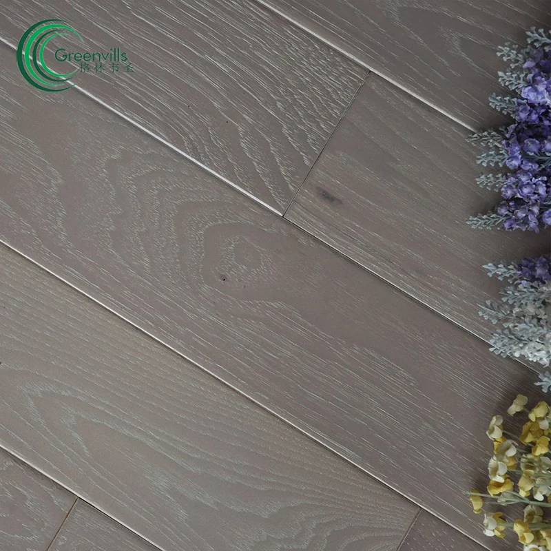 18mm thickness hickory floor brushed limed hickory engineered hardwood flooring high-end