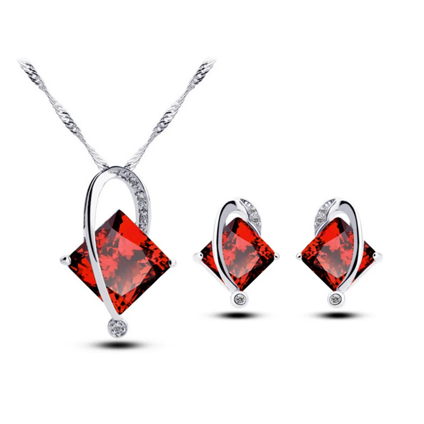 Fine Gold Plated Diamond Shape Women Jewelry Set Online Shopping