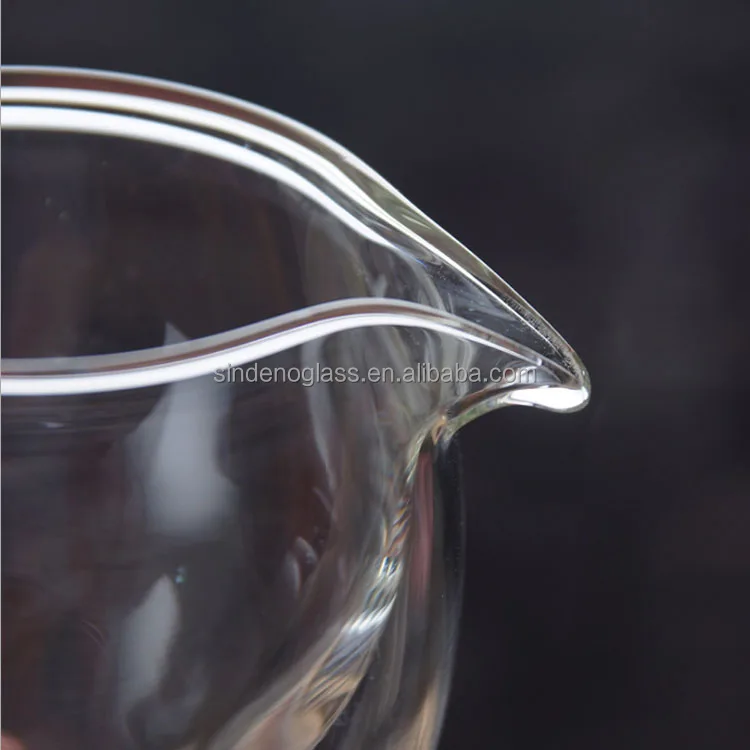 Glass Gong Fu Tea  Cha Hai Serving Pitcher Double Wall Glass Cup
