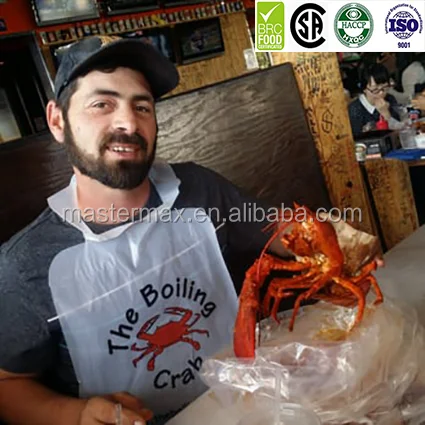 
Adult printed PE bibs ,disposable plastic bibs with factory price 