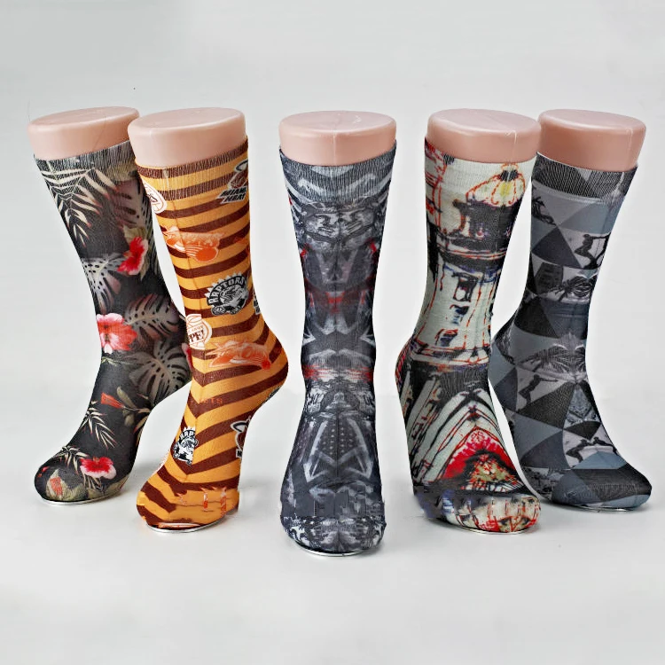 Funky 3d seamless cozy sport socks custom made football cotton thigh high socks for men