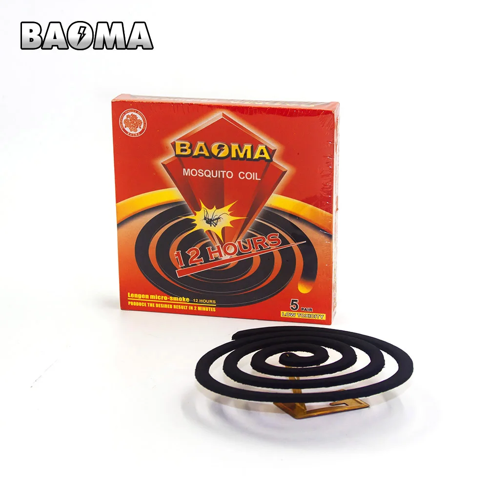 Китайский производитель BAOMA OEM ODM фирменное наименование 12 часов черный трансфлутрин противомоскитная катушка