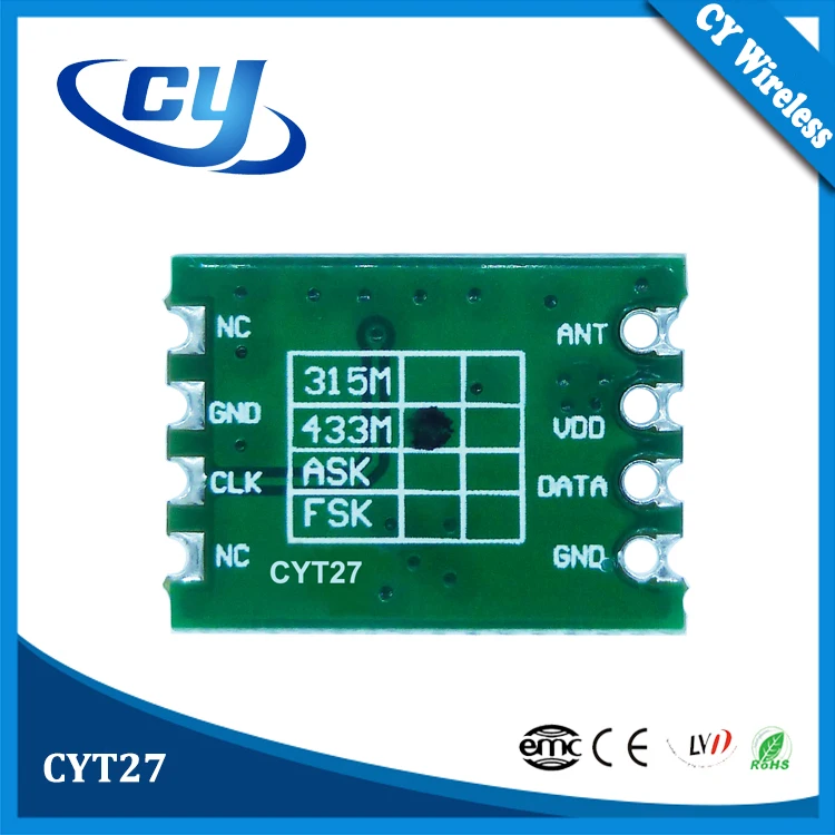 CYT27 Low Cost ASK/FSK 433.92/315MHz 433mhz Wireless Transmitter RF Module