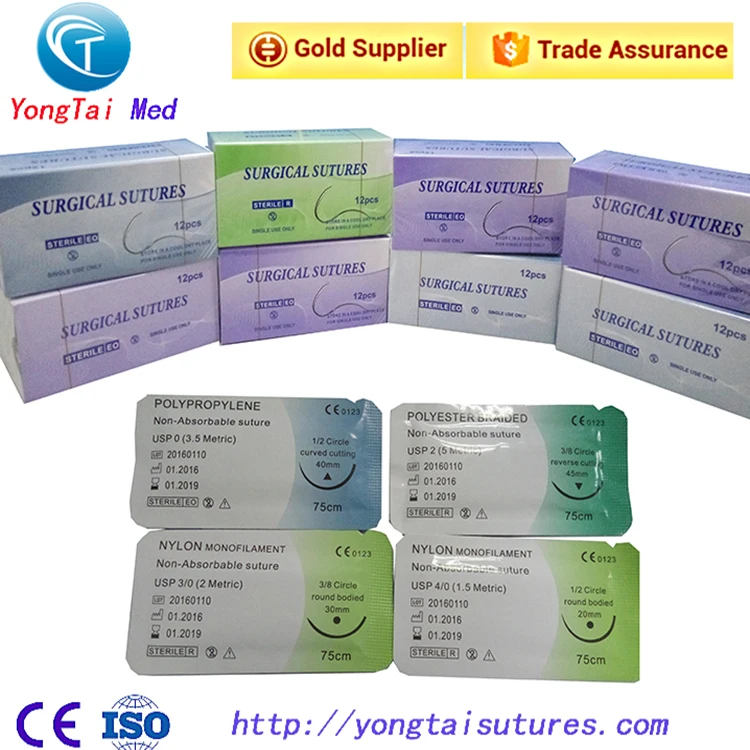 
Hot selling surgical polyglycolic acid suture with high quality 