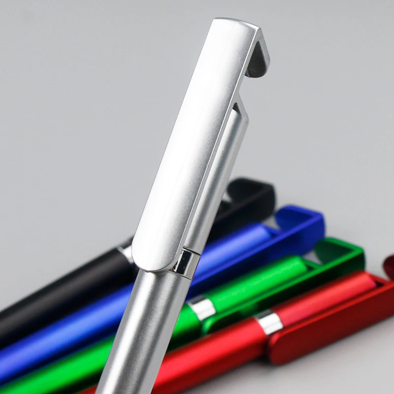 Многофункциональная шариковая ручка с сенсорным экраном 3 в 1 с держателем для телефона, стилус для мобильного телефона, шариковая ручка