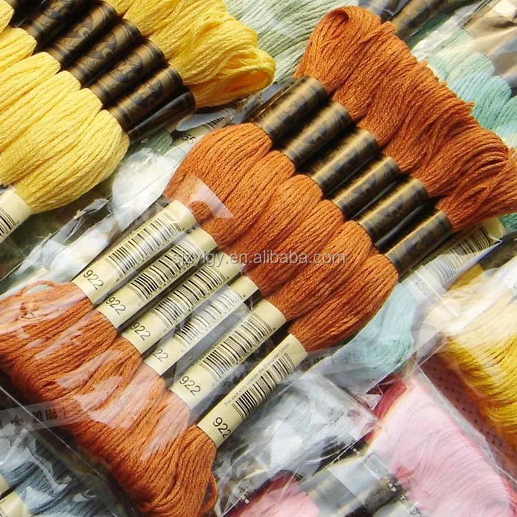 pure cotton cross embroider line 12piece/bag Cross Stitch threads pure cotton cross embroider line