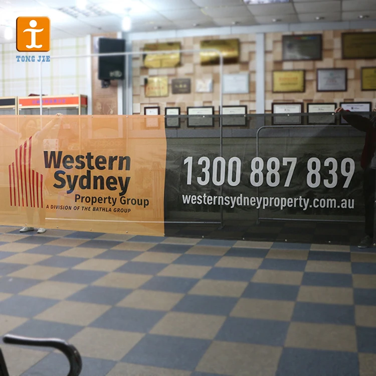 Event cheap Vinyl Mesh Fence,Weight fencing banner, vinyl coated polyester scrim mesh banner material with pvc