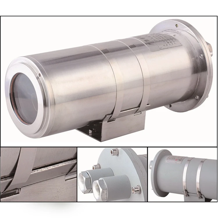 Stainless steel IP68 ExdII explosion proof CCTV camera housing
