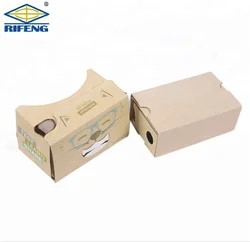 Free sample google cardboard VR headset V1.2 branded cardboard DIY 3D  reality glasses