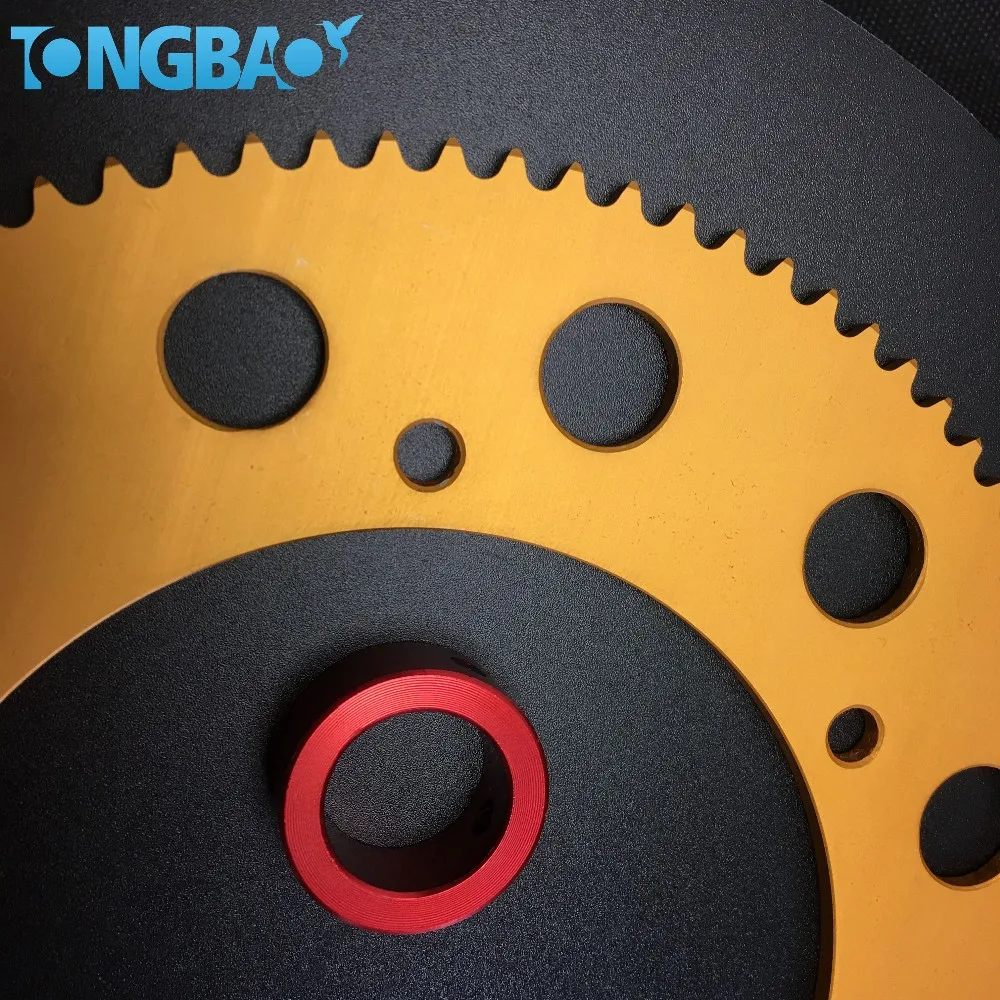 Звездочка золотого типа 219 74 зубца алюминий анодированный золотом для карт