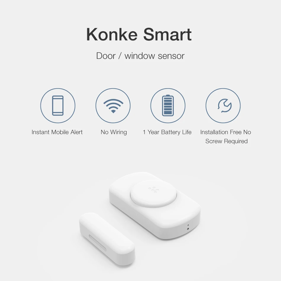 Zigbee smart home device Konke Kit pro accessories Door sensor window sensor alarm