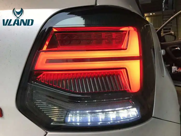 Автомобильная фара Vland для POLO 2011-2018, светодиодная задняя фара для Vento, полностью светодиодная задняя фара с матричным индикатором