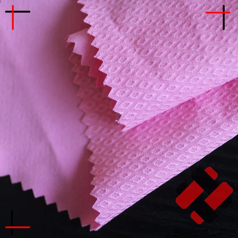 diamond jacquard  4 way stretch microfiber polyester fabric