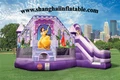 HOT indoor playground equipment children amusement park pink princess bounce house and slide combo