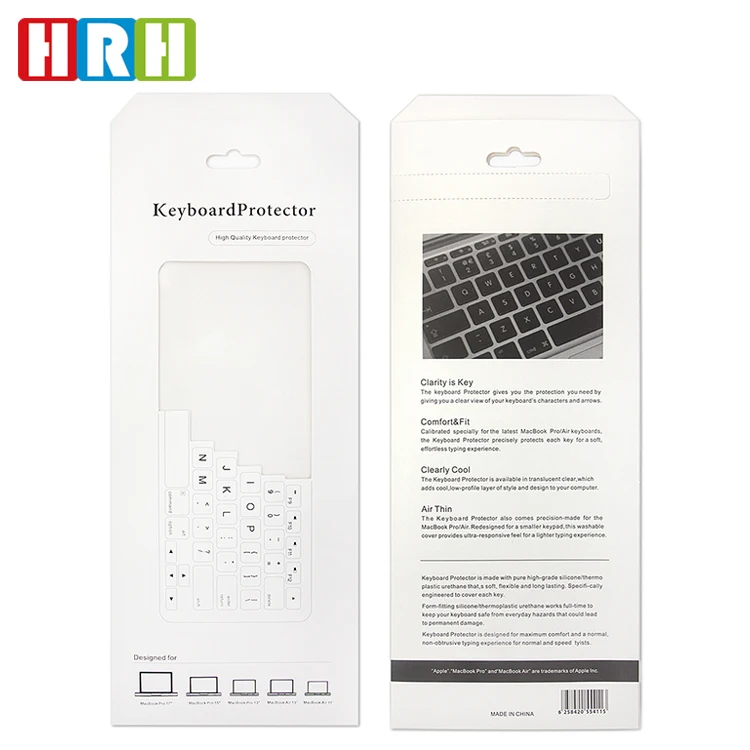 Accept Customized Logo Retail Packing for MacBook keyboard Anti-dust cover waterproof protector