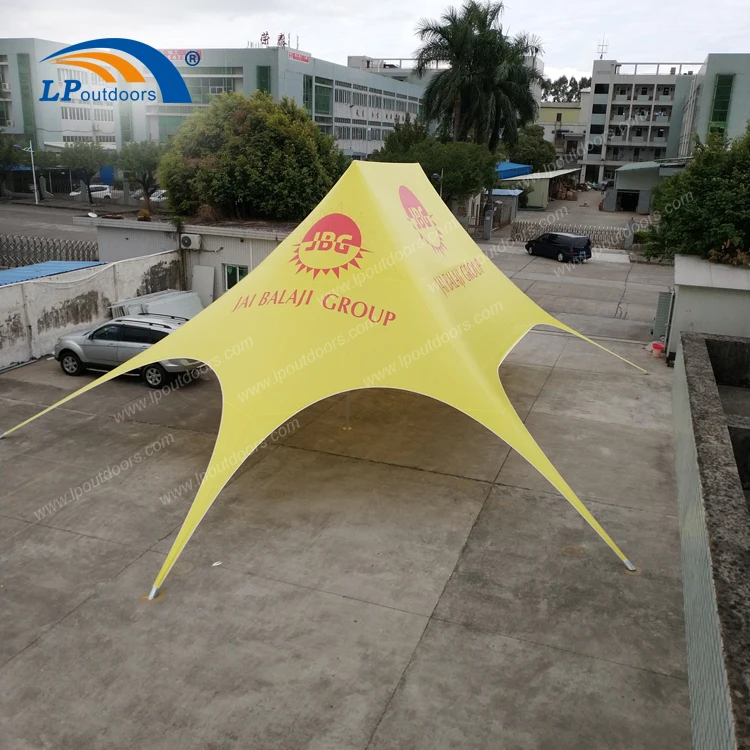 16x21M outdoor double peaks trade awning star tent  for sand beach