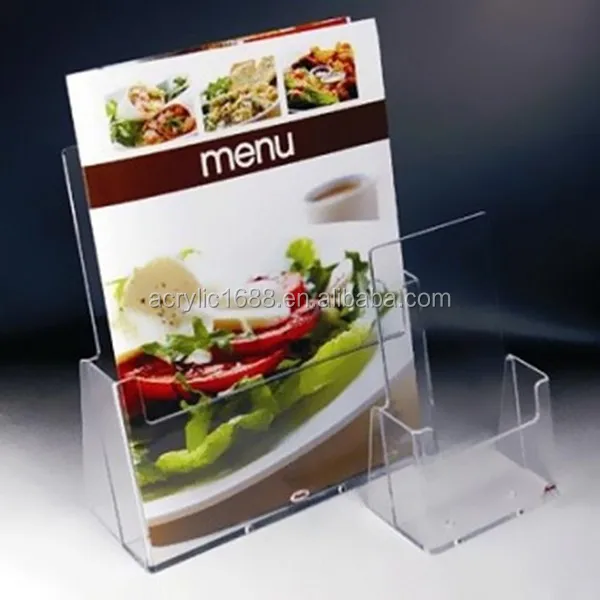custom high quality clear acrylic menu holder acrylic table menu
