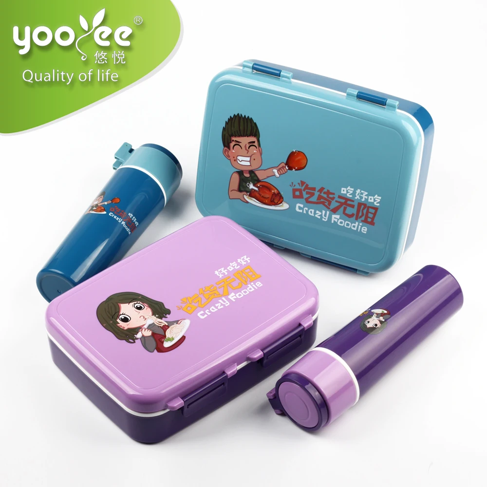 6 Compartments Airtight Leakproof Keep Food Warm Kids Lunch Box Set Eco-friendly PP Storage Boxes & Bins Plastic Rectangle