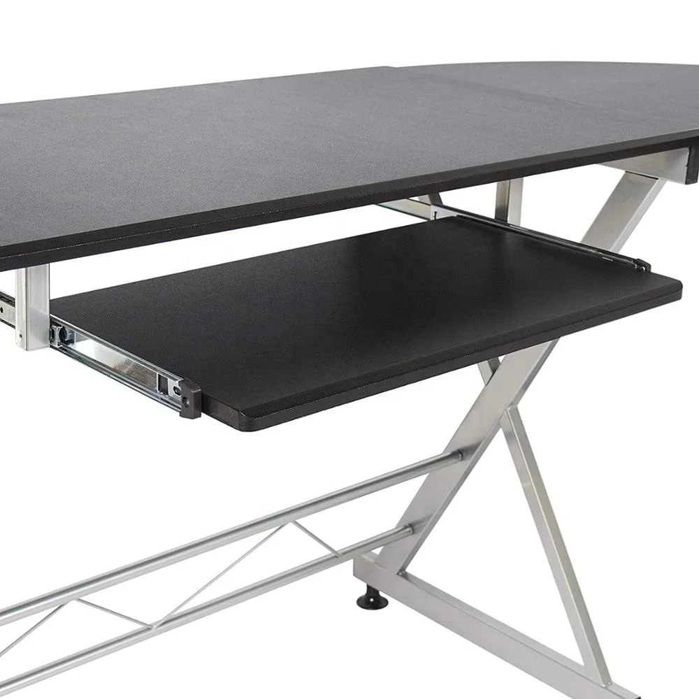 Wooden L Shaped Desk Corner Desk Office Desk Computer Station PC Home Workstation Office Furniture Commercial Furniture Modern