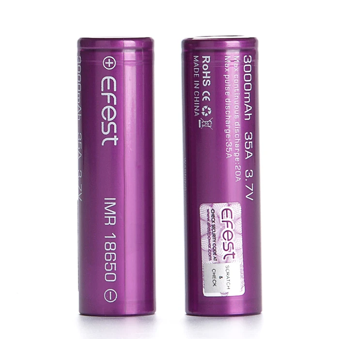 
Factory battery OEM rechargeable Li-ion 20A imr 18650 battery 3.7V 3500mAh 