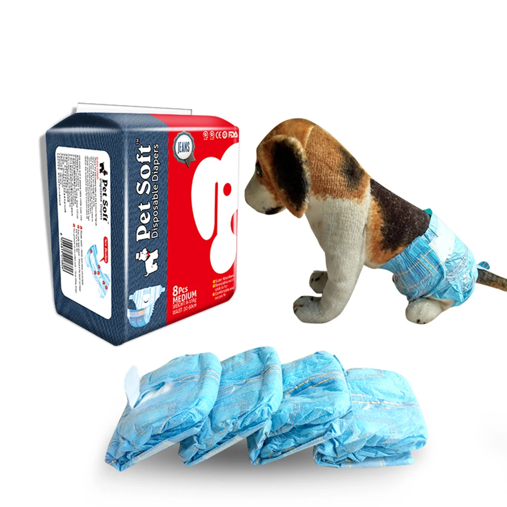 Pet Soft female jeans disposable Dog Diapers Comfortable Diapers Pads Messy Urine Physiological Pants Absorbent Pads