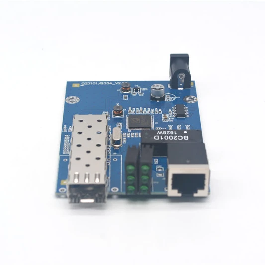 Gigabit 10/100/1000M SFP to RJ45 Optical Fiber Ethernet Media Converter PCB board