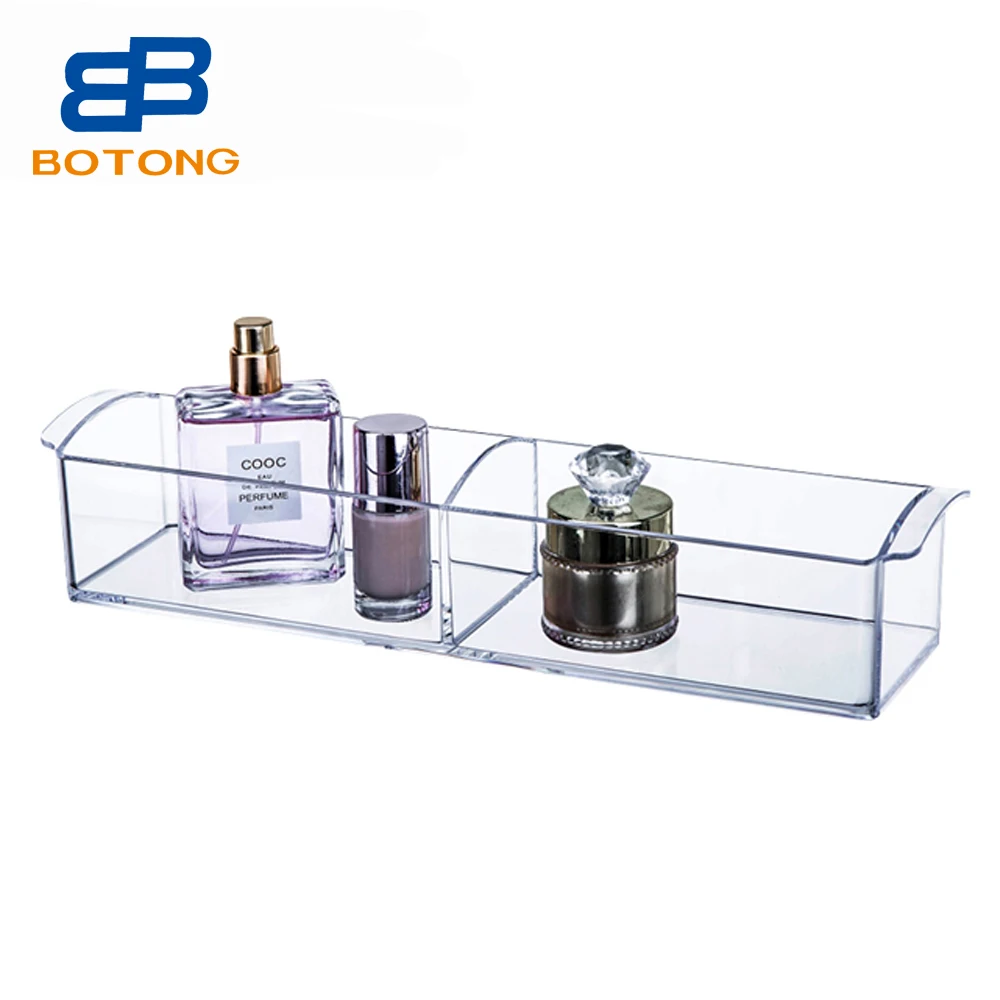
Cheap Price 2 Compartments Acrylic Cosmetic Toiletry Organizer Case for Bathroom 