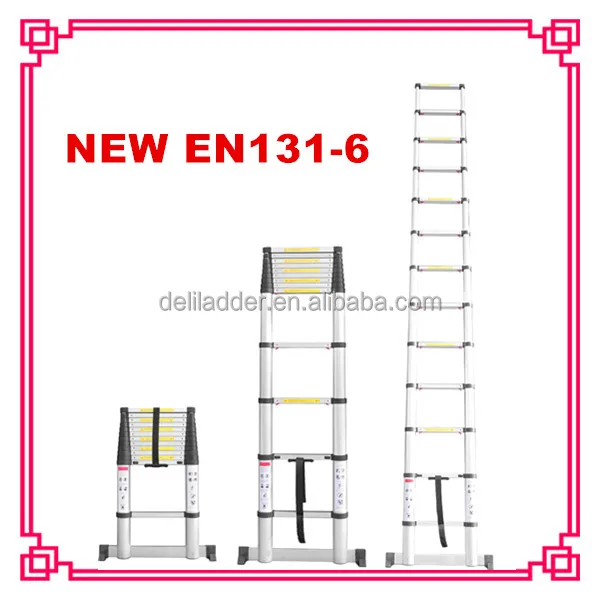 
3.8m super aluminium telescopic ladder with soft close system EN131-6 ANSI Warenwet AS/NZS CAN3-Z11-M81 