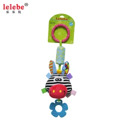 Baby crib decoration toy 2022 OEM wholesale baby bedroom hanging wind chime doll infant plush toy hand bell wind bell teether