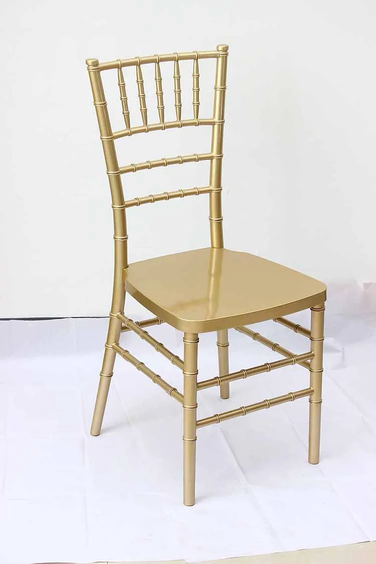 china factory wholesale price gold wedding plastic chiavari chair