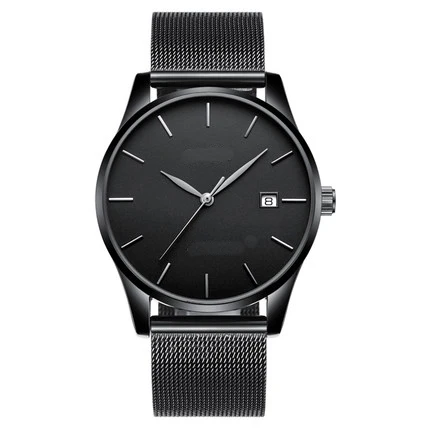 Top quality men leather sapphire crystal swiss quartz movement watches