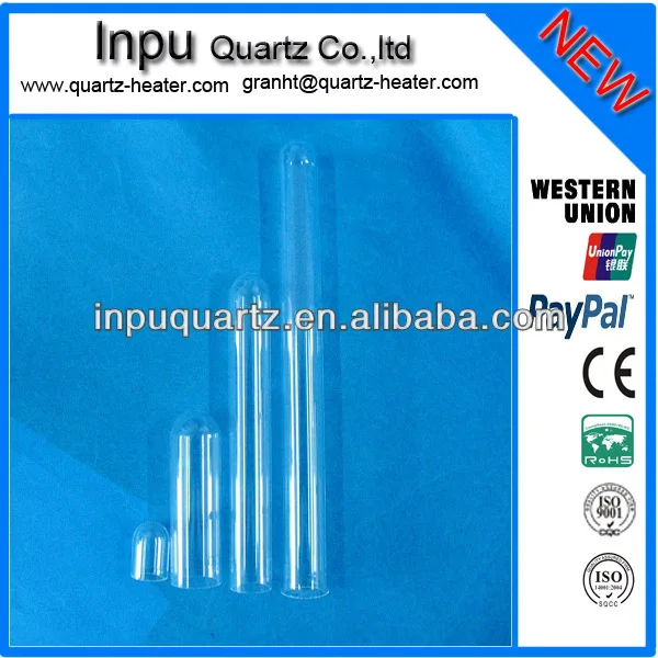 Straight Crystal Clear Quartz Glass Cylinder Tubes with different dimeter
