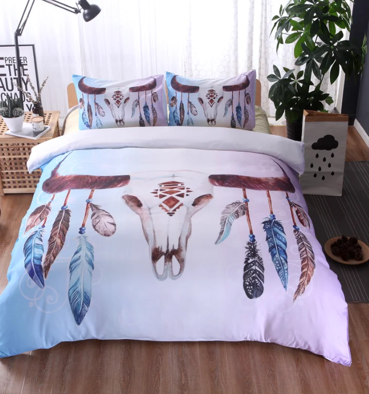 Роскошное постельное белье с 3d принтом 100%, Королевский/Королевский размер, одеяло, пододеяльник, простыня, комплекты