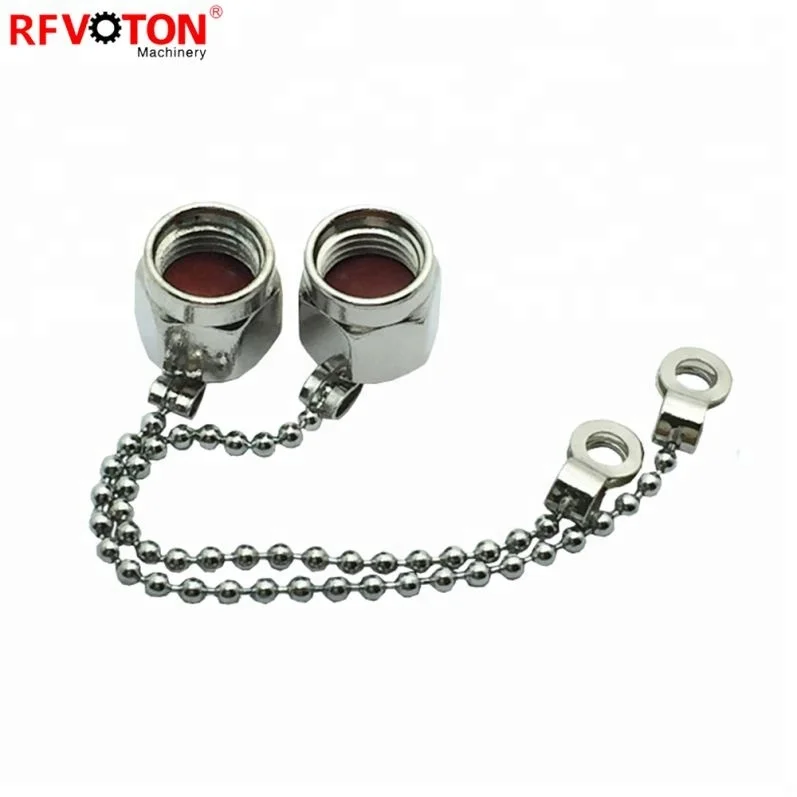 Waterproof Anti Dust Plug Brass Material SMA Dust Cap With Chain for SMA female connector
