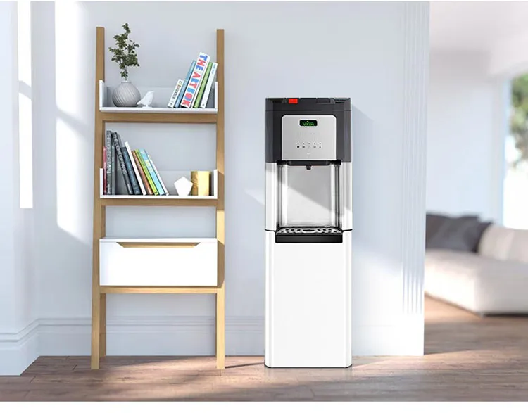 Bottom loading bottled water cooler self clean stainless steel