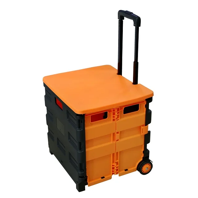 factory price hot sale full purple portable folding shopping trolley cart with 2 wheels personal light supermarket trolley