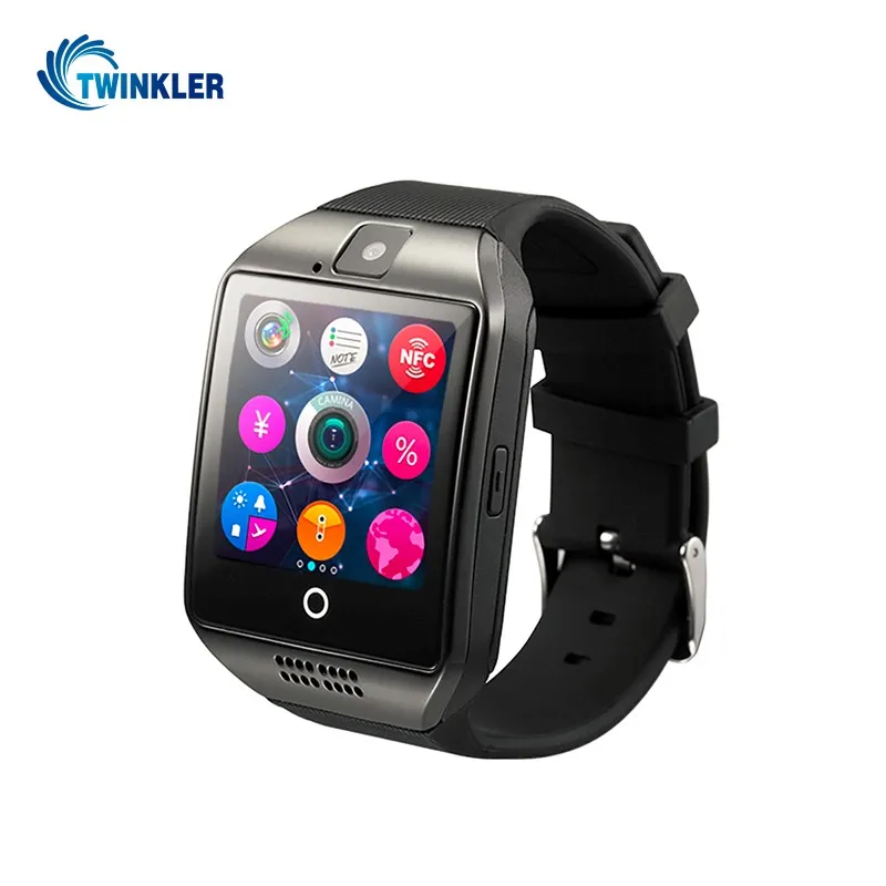 Factory Price Q18 Smart Watch Phone with Touch Screen Camera GSM SIM Memory Card Bluetooth SmartWatch