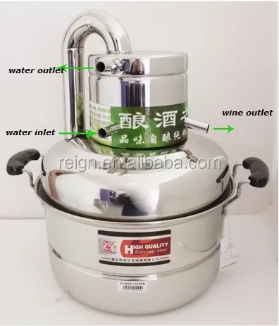 Высокое качество! Бытовая из нержавеющей стали 8L домашний перегонный аппарат с термометром Духи (алкоголь) дистилляции котла