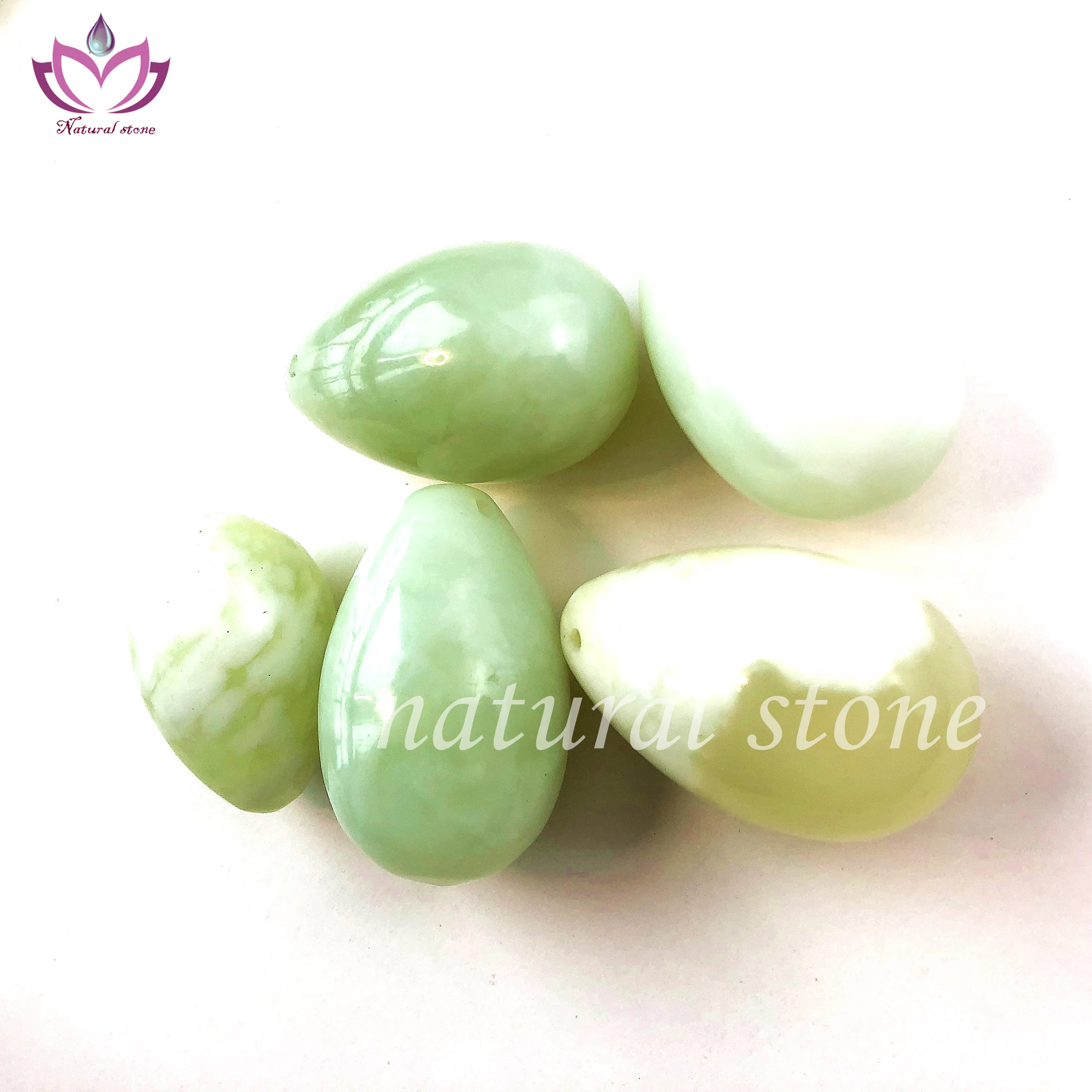 
Natural jade Kegel Exercise Egg Drilled Ben Wa Mia Egg Pelvic Exercise Weight Vagina Fitness Egg for Sale 