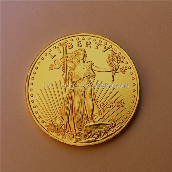 .999 gold clad ingot coin 1 oz,tungsten metal gold coins 24k pure made in China