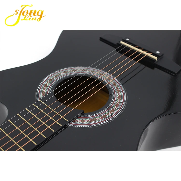 Wholesale black 38 inch acoustic guitar
