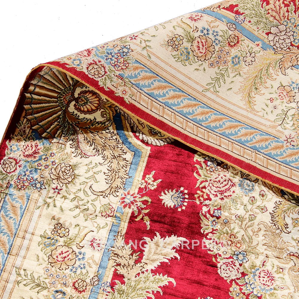 Hand Knotted Double Knot High Density Washable Handmade Carpet Red Carpet